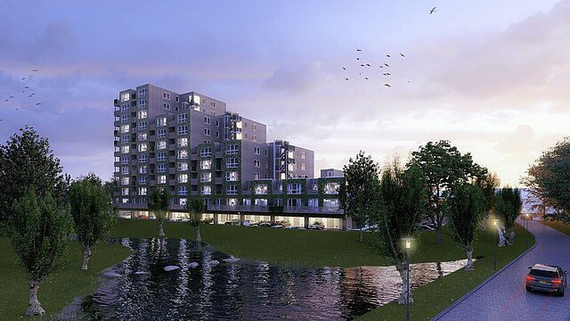 Flatgebouw De Arend in Hoogeveen