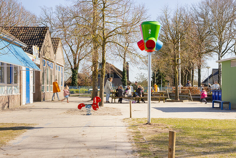 Foto van een schoolplein