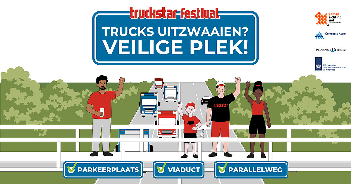 Trucks uitzwaaien tijdens Truckstar? Kies een veilige plek!
